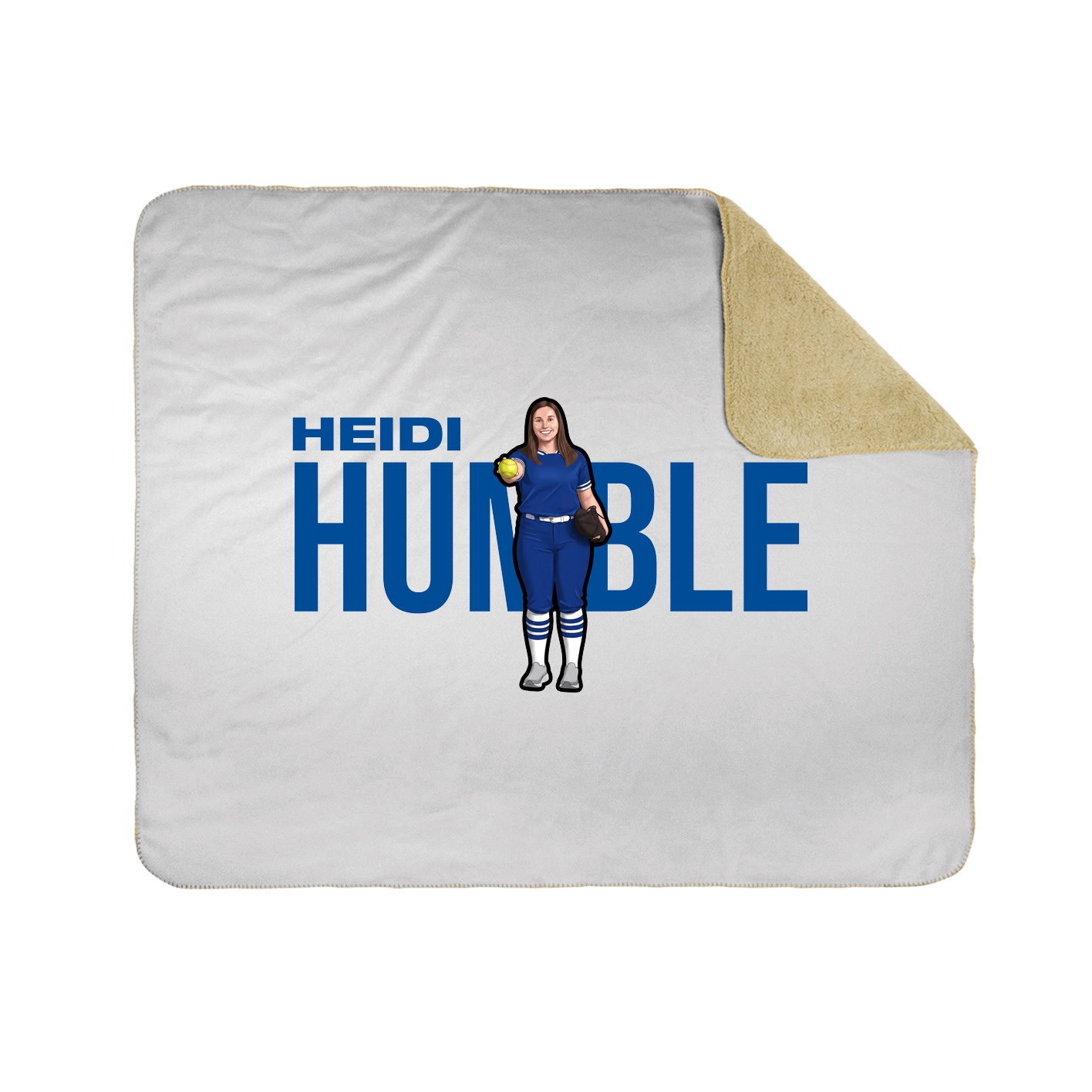 Throw Blanket — Player Name in White