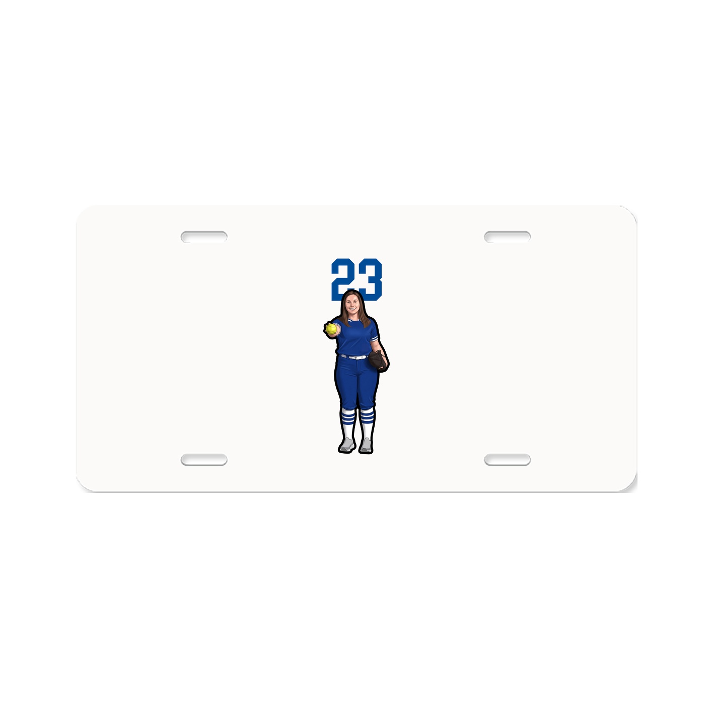 License Plate — Number Top in Classic