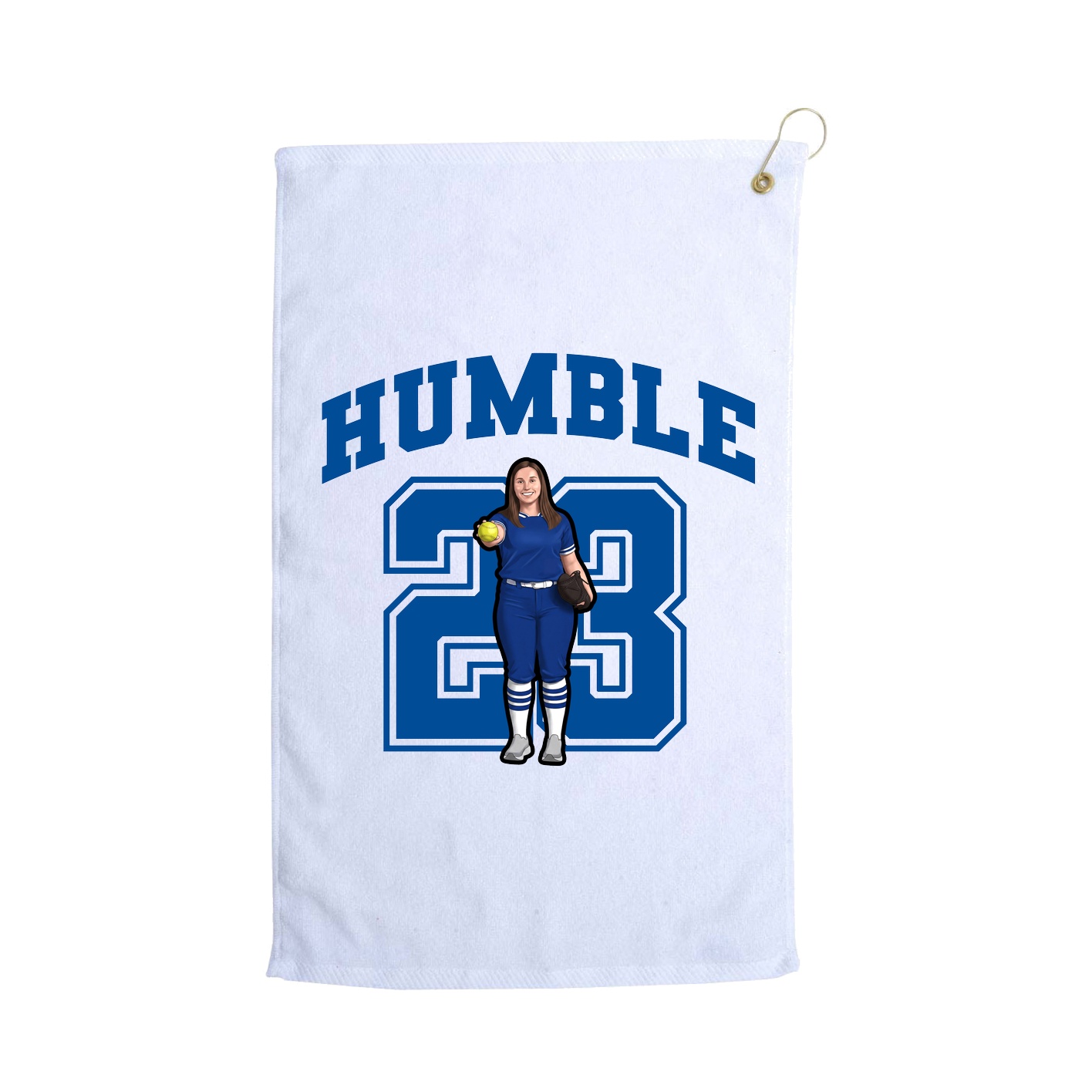 Golf Towel — Number in White