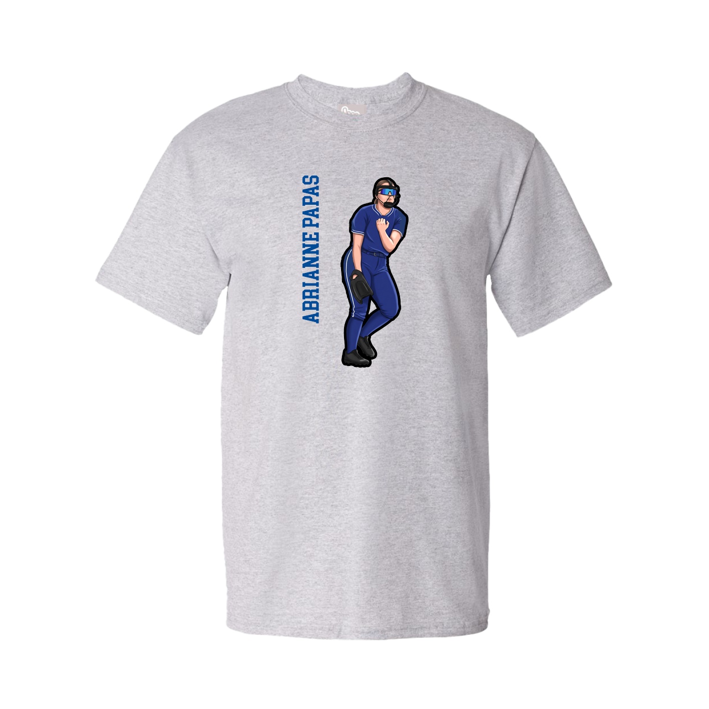Youth Tee — Name Vertical in Grey
