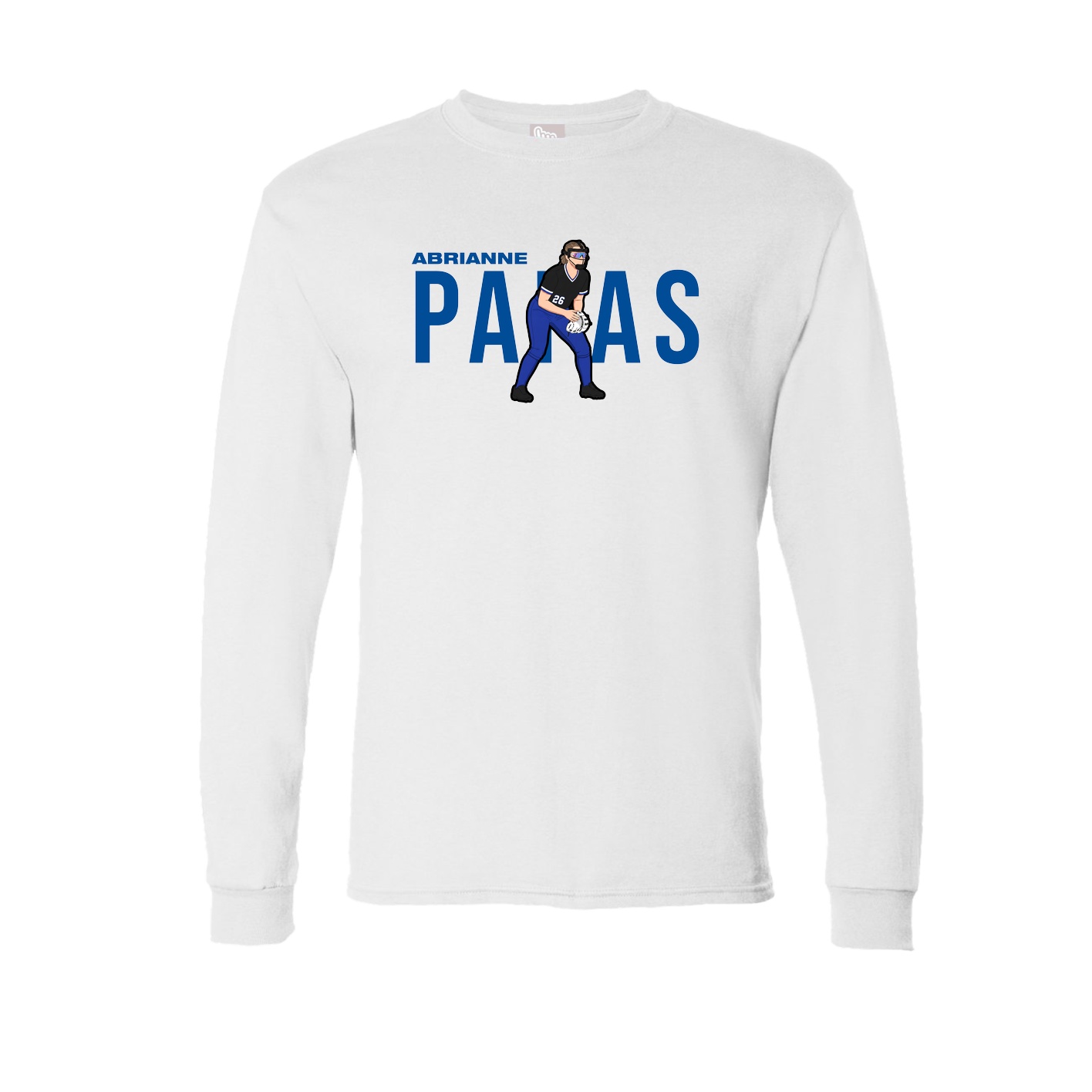 Long Sleeve Tee — Player Name in White