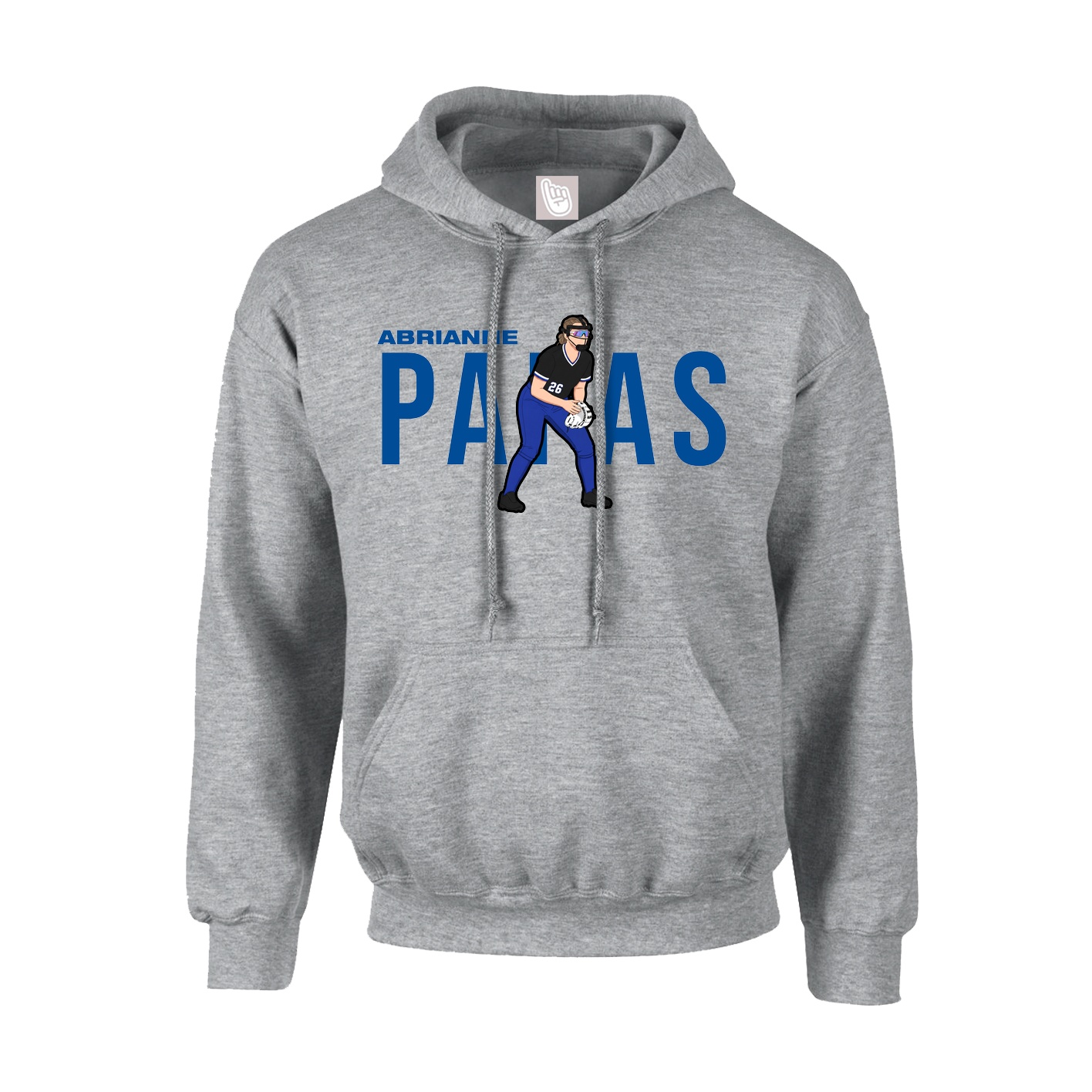 Hoodie — Player Name in Grey