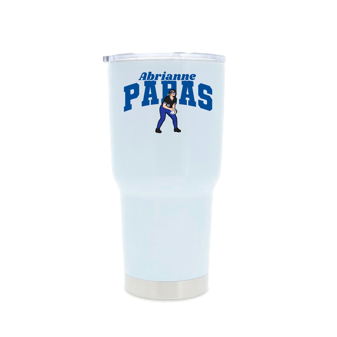 30oz Stainless Steel Tumbler — Signature Arch in White