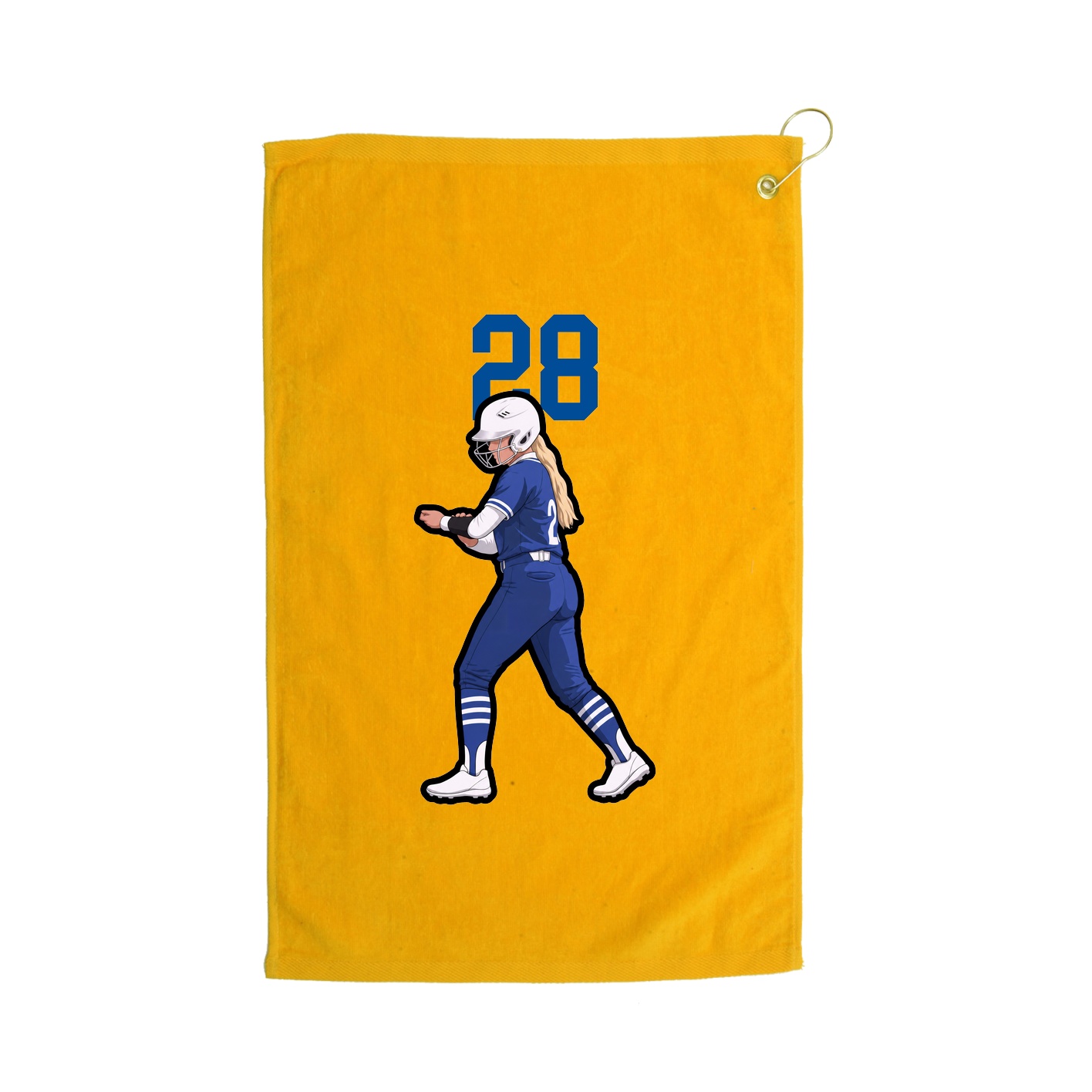 Golf Towel — Number Top in Gold