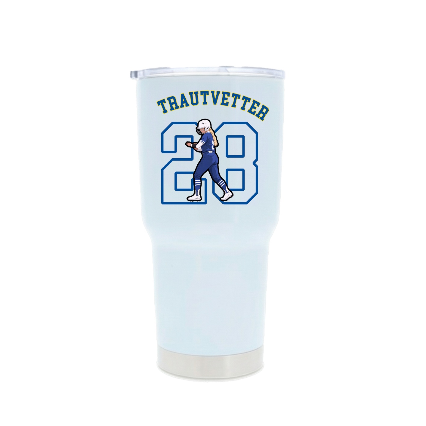 30oz Stainless Steel Tumbler — Shirsey Arch in White