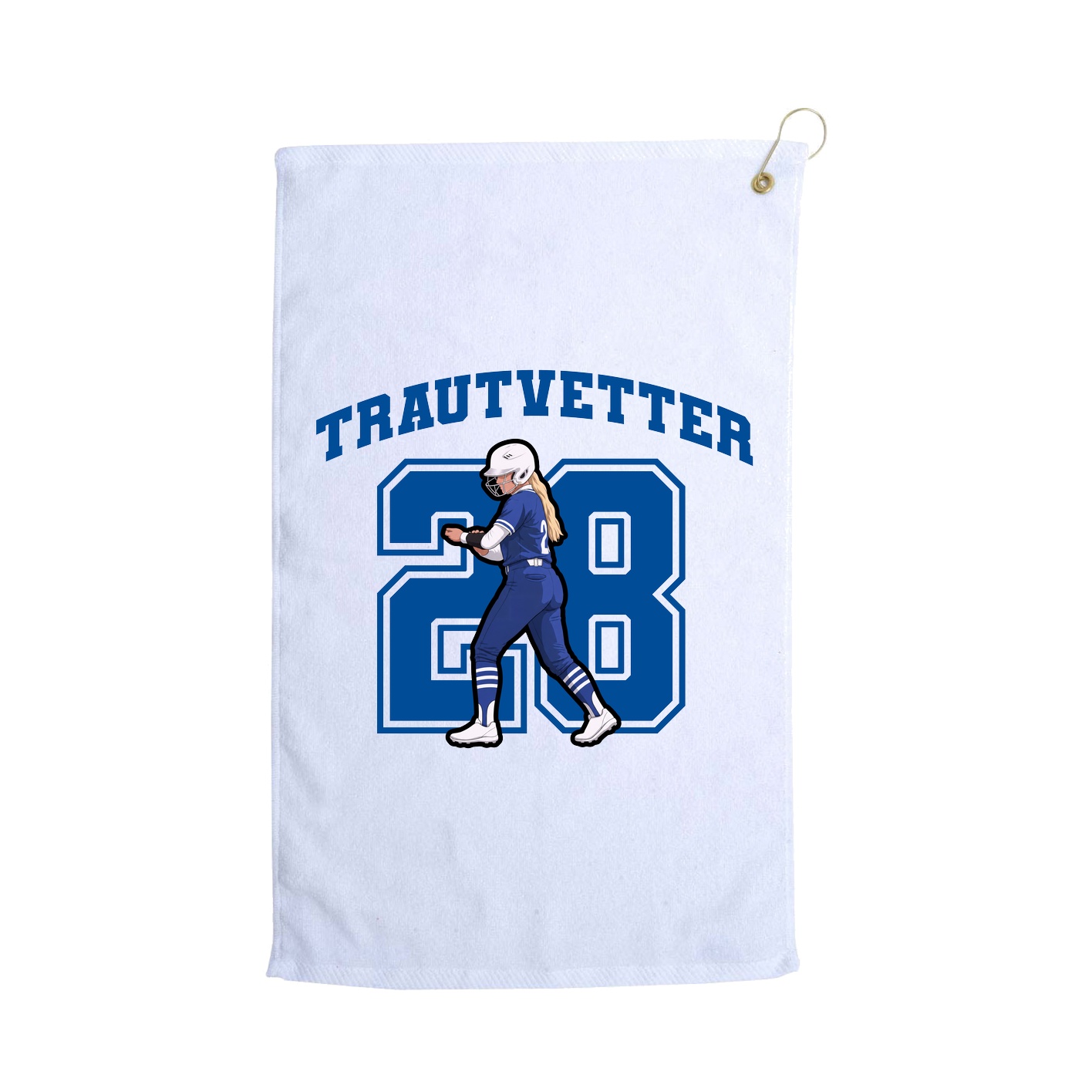 Golf Towel — Number in White