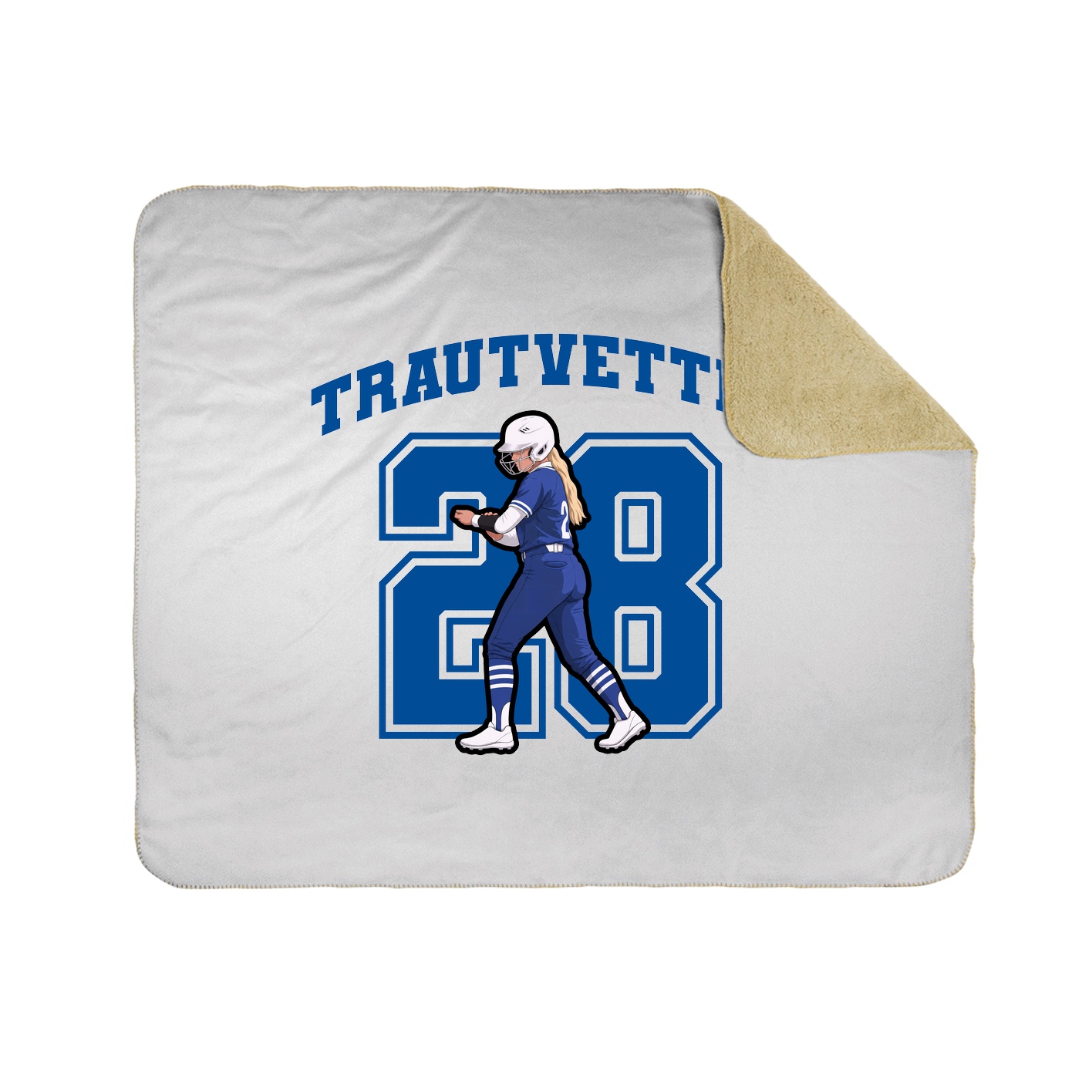 Throw Blanket — Number in White