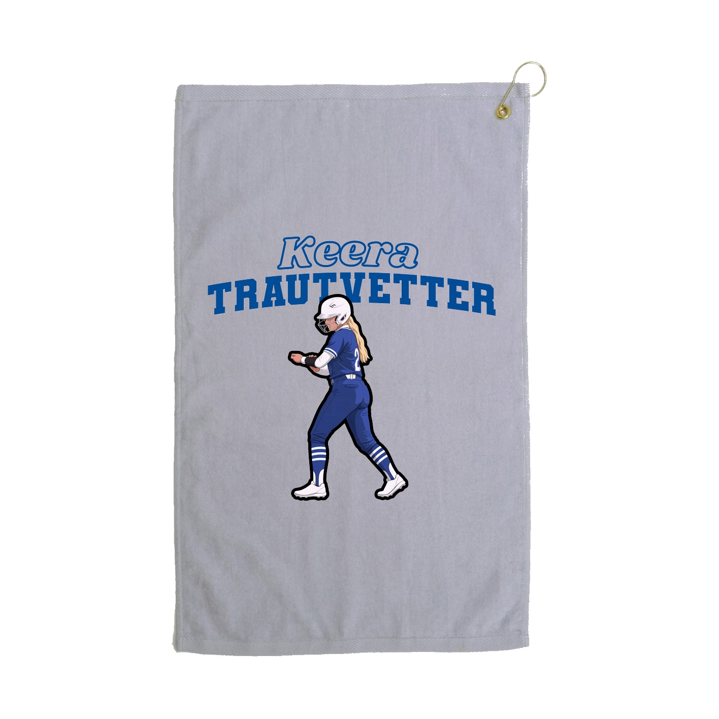 Golf Towel — Name Arch in Grey