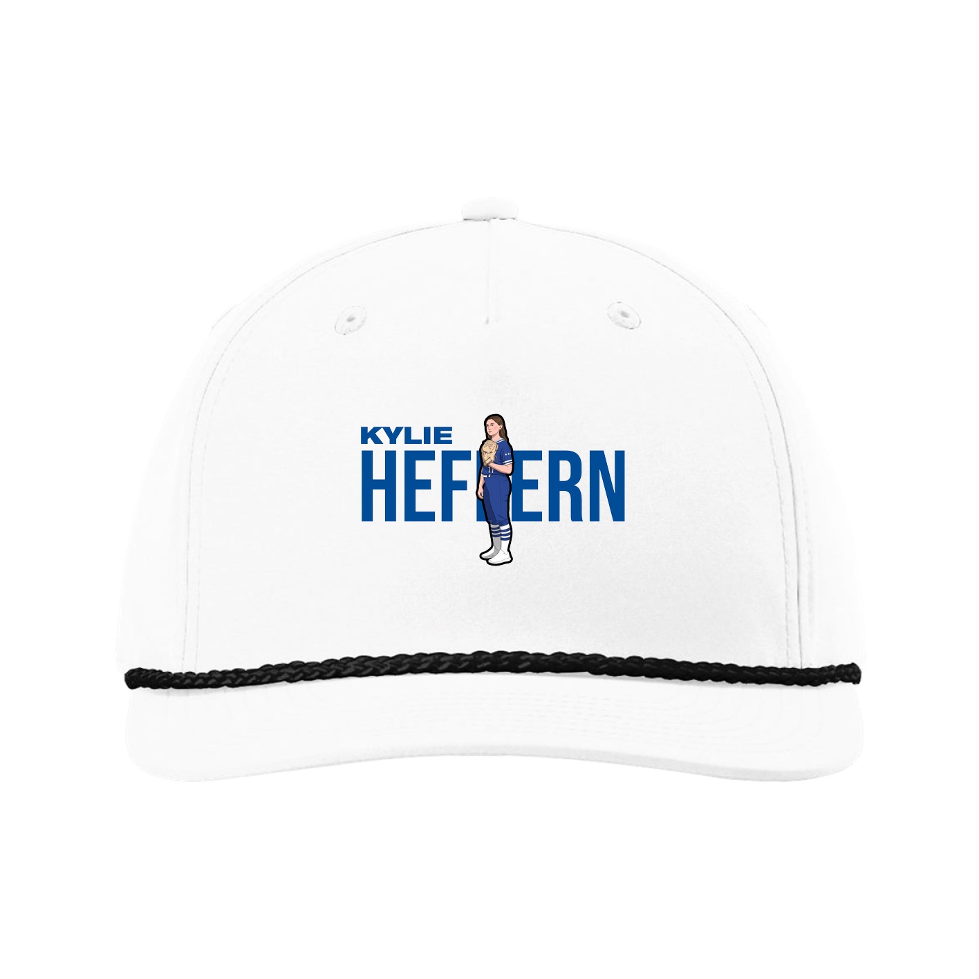 Five-Panel Classic Rope Cap — Player Name in White