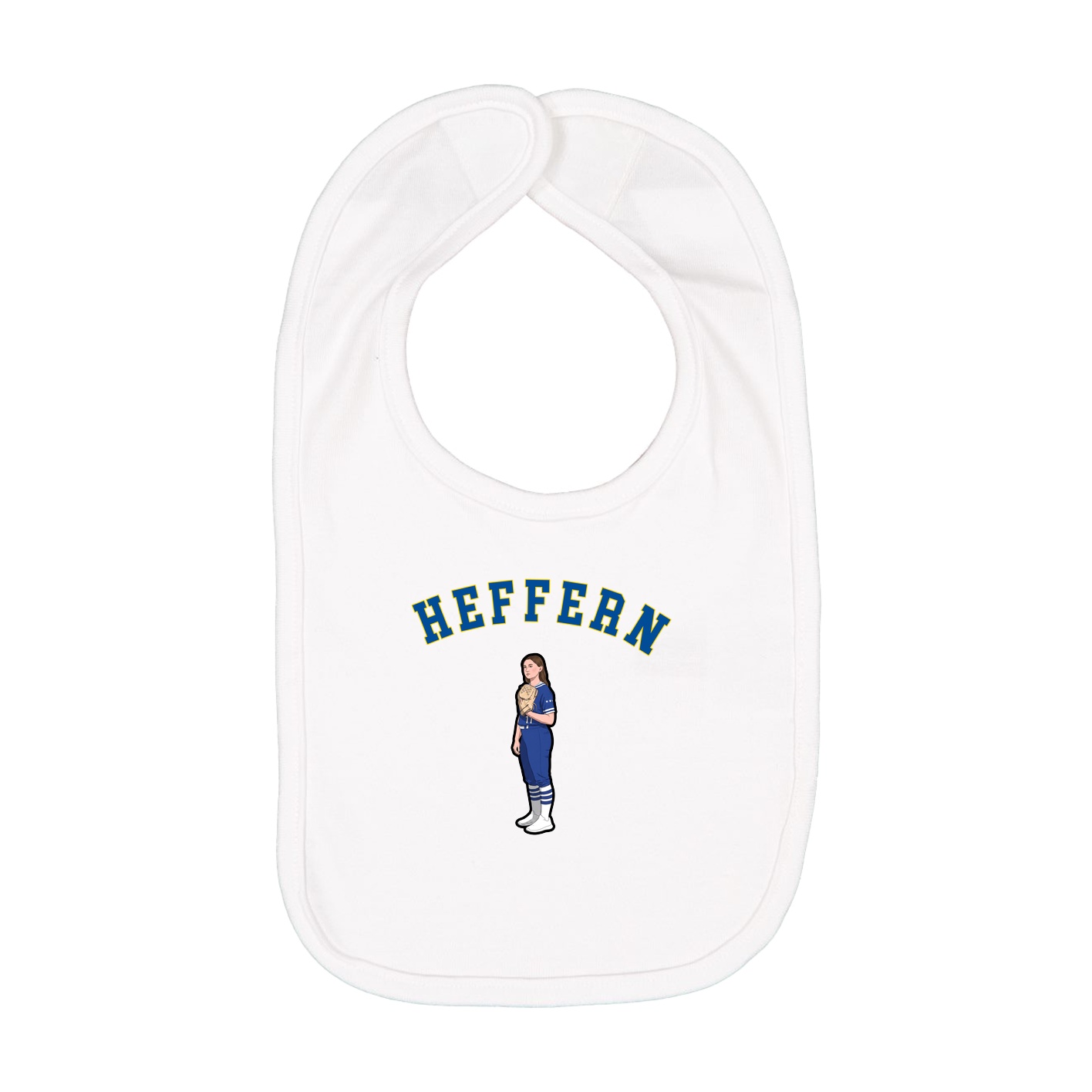 Infant Bib — Shirsey Arch in White