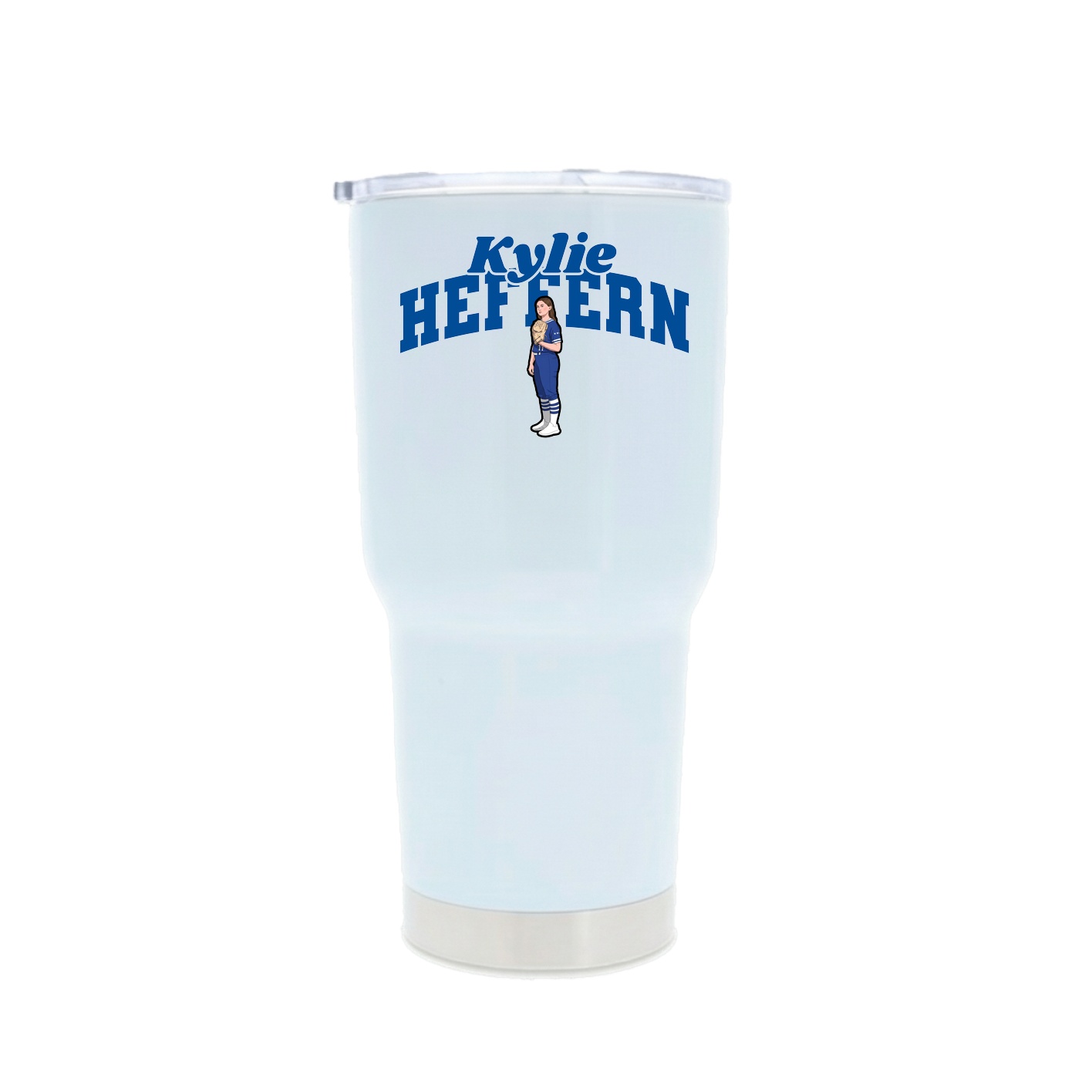 30oz Stainless Steel Tumbler — Signature Arch in White