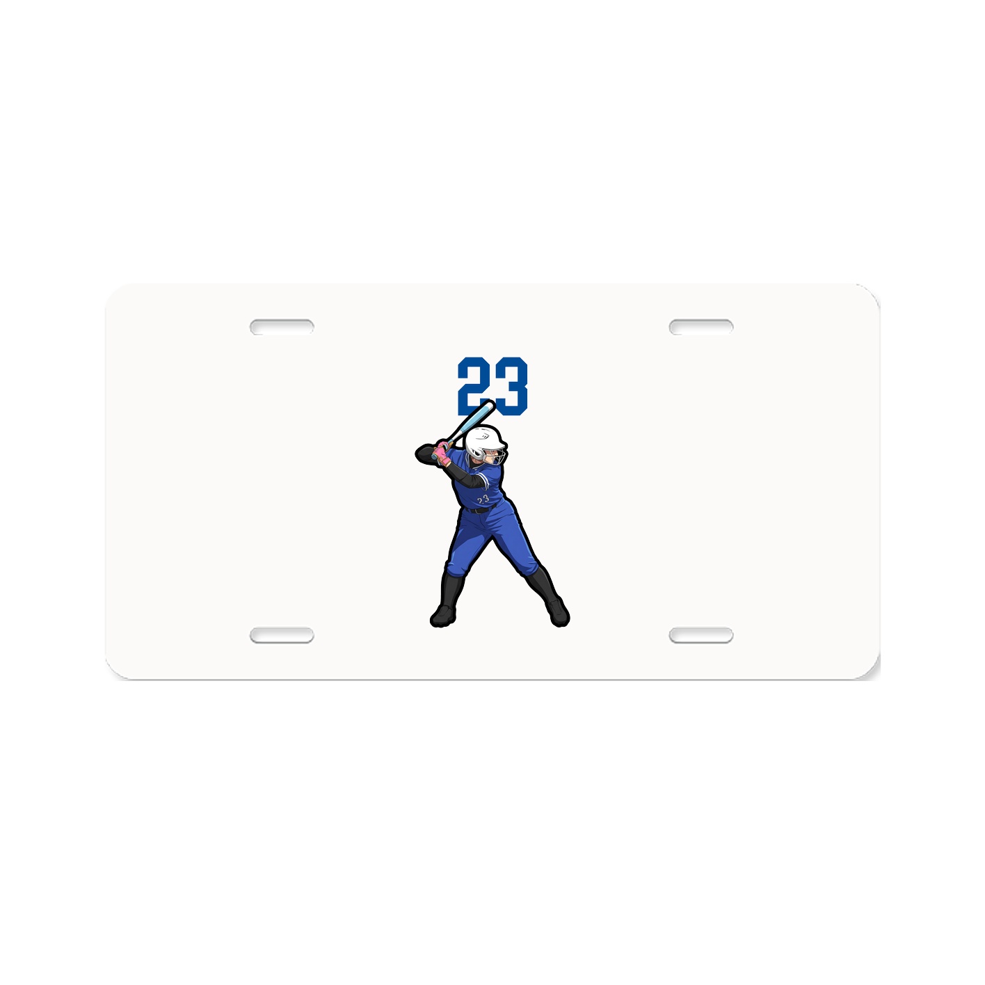 License Plate — Number Top in Classic
