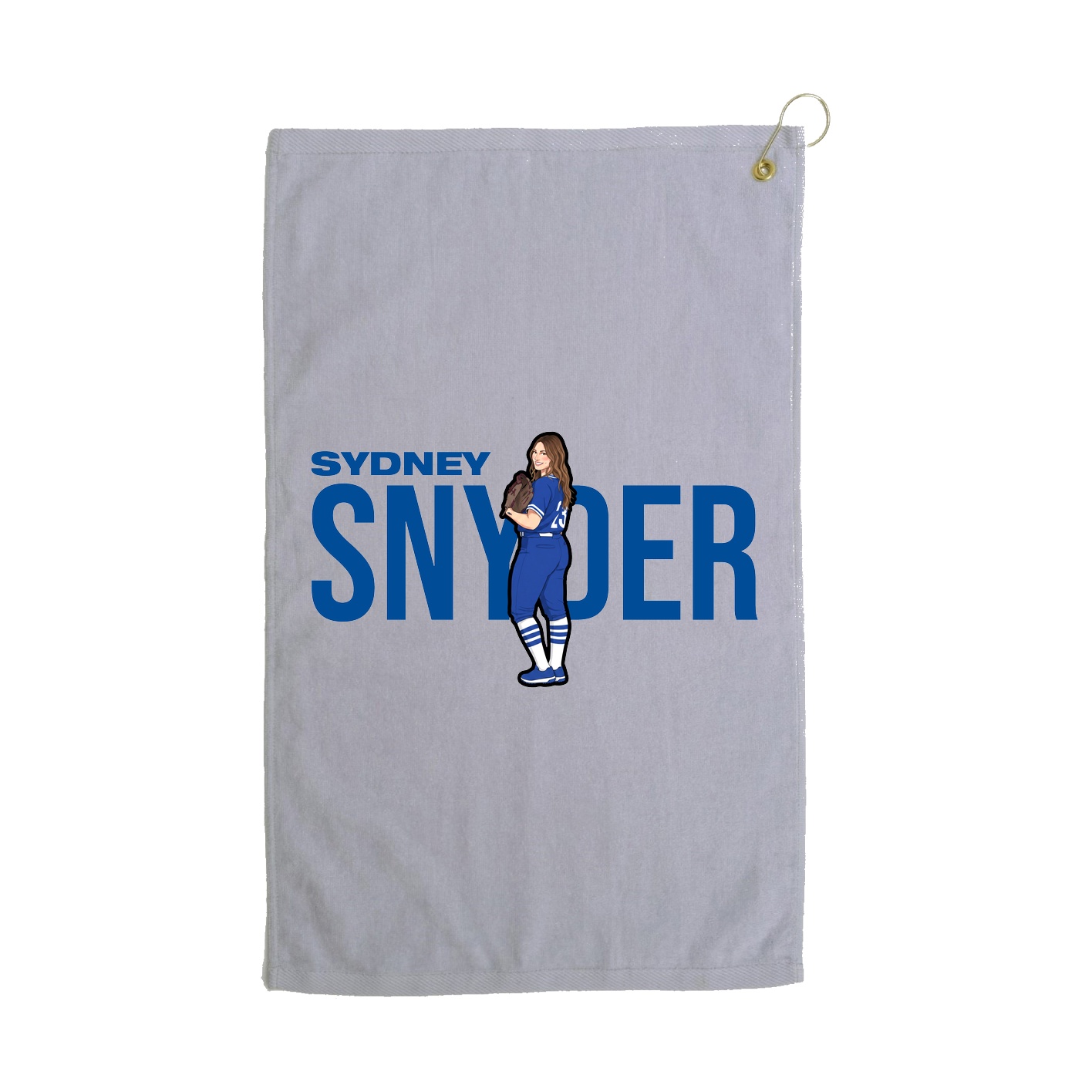 Golf Towel — Player Name in Grey