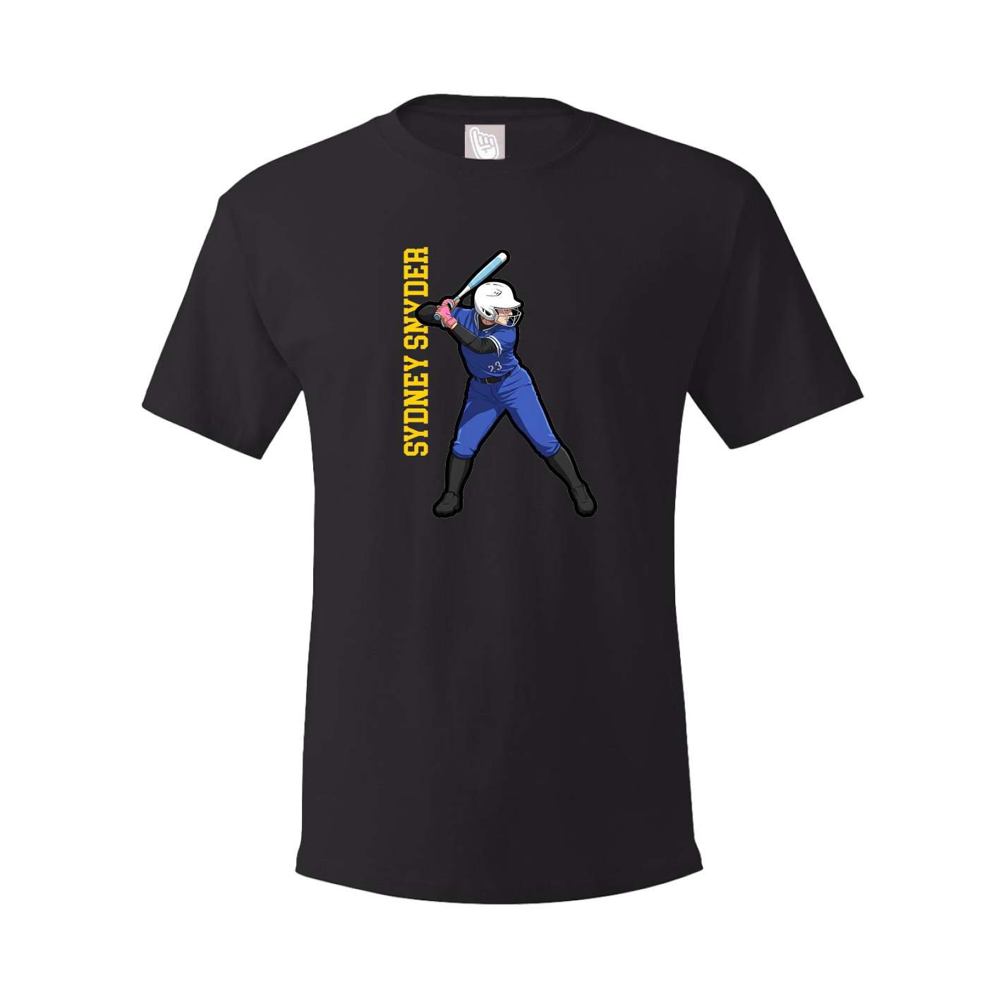 Tee — Name Vertical in Black