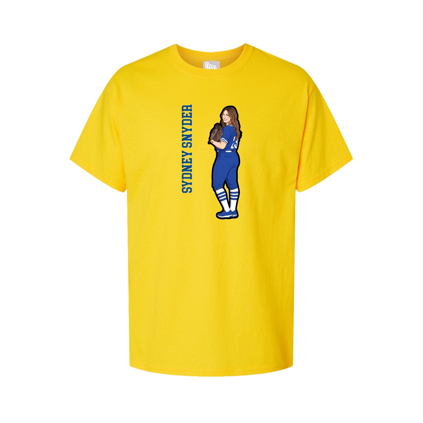 Youth Tee — Name Vertical in Gold