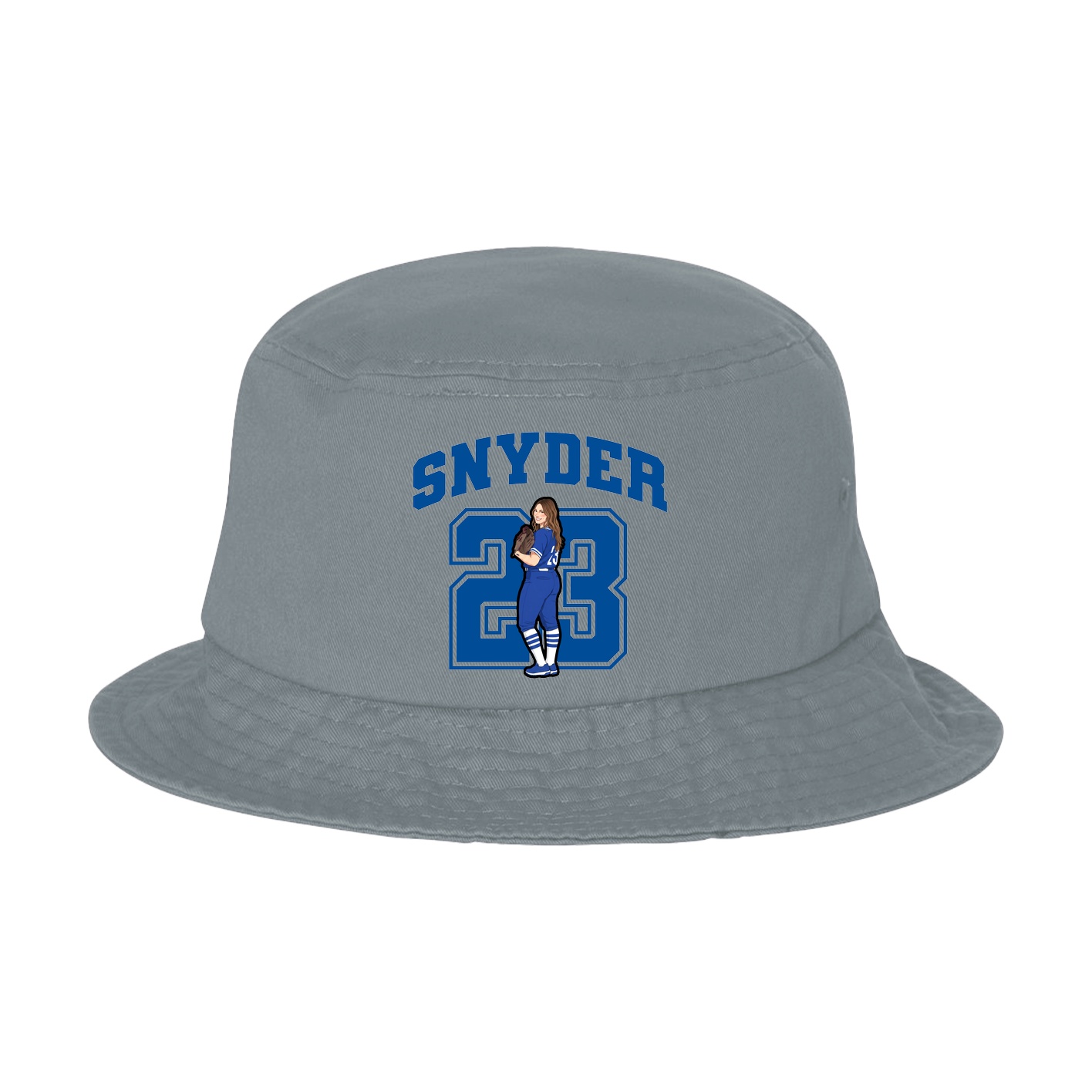 Bucket Cap — Number in Grey