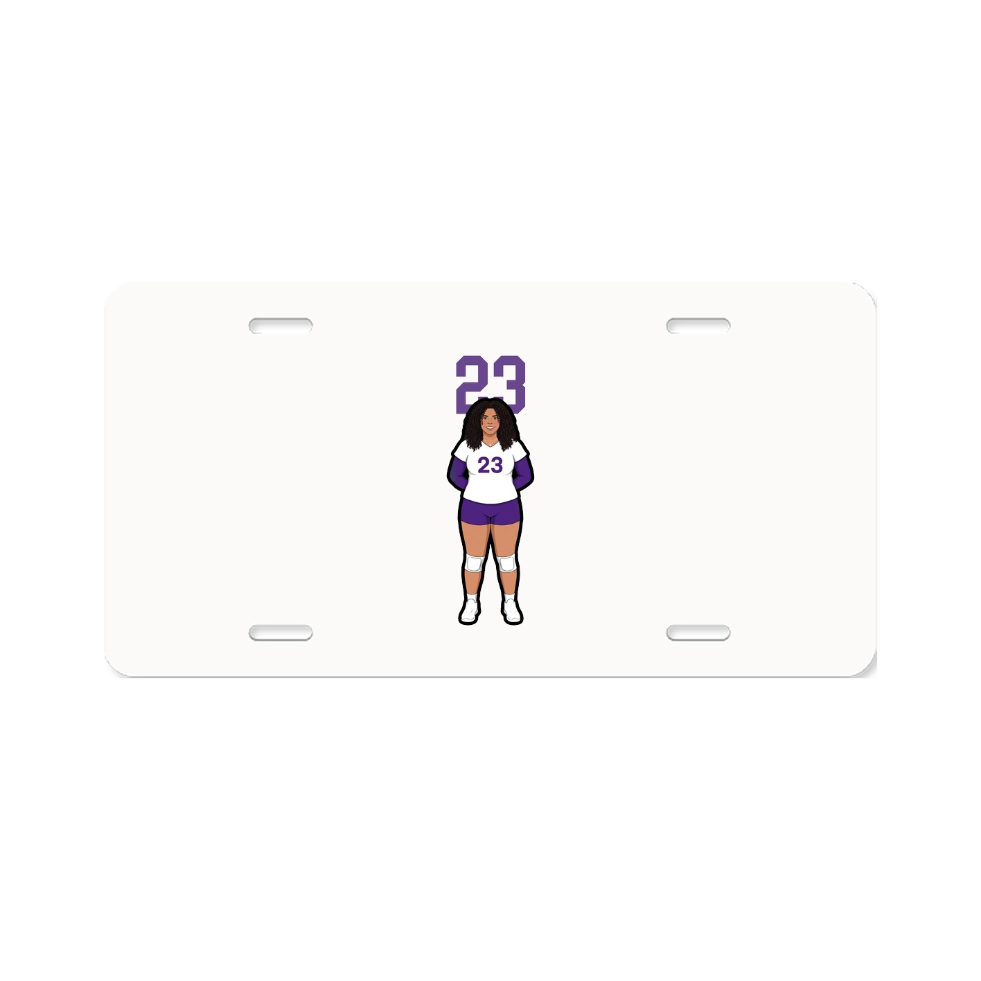 License Plate — Number Top in Classic