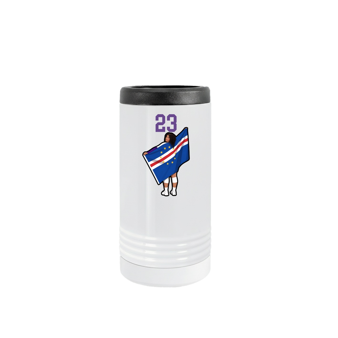 Slim Beverage Holder — Number Top in White
