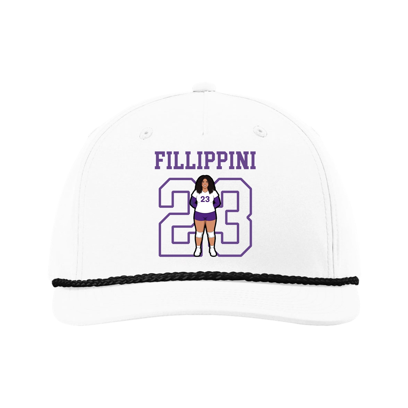 Five-Panel Classic Rope Cap — Shirsey in White