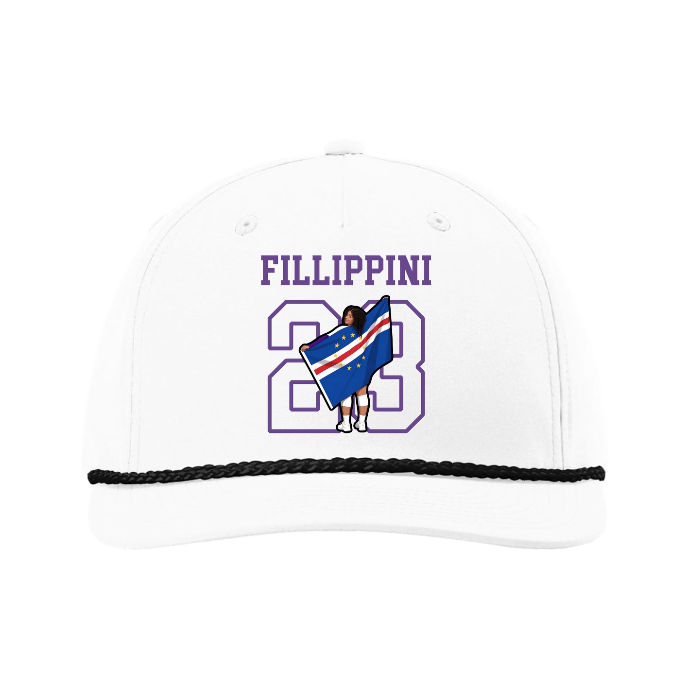 Five-Panel Classic Rope Cap — Shirsey in White