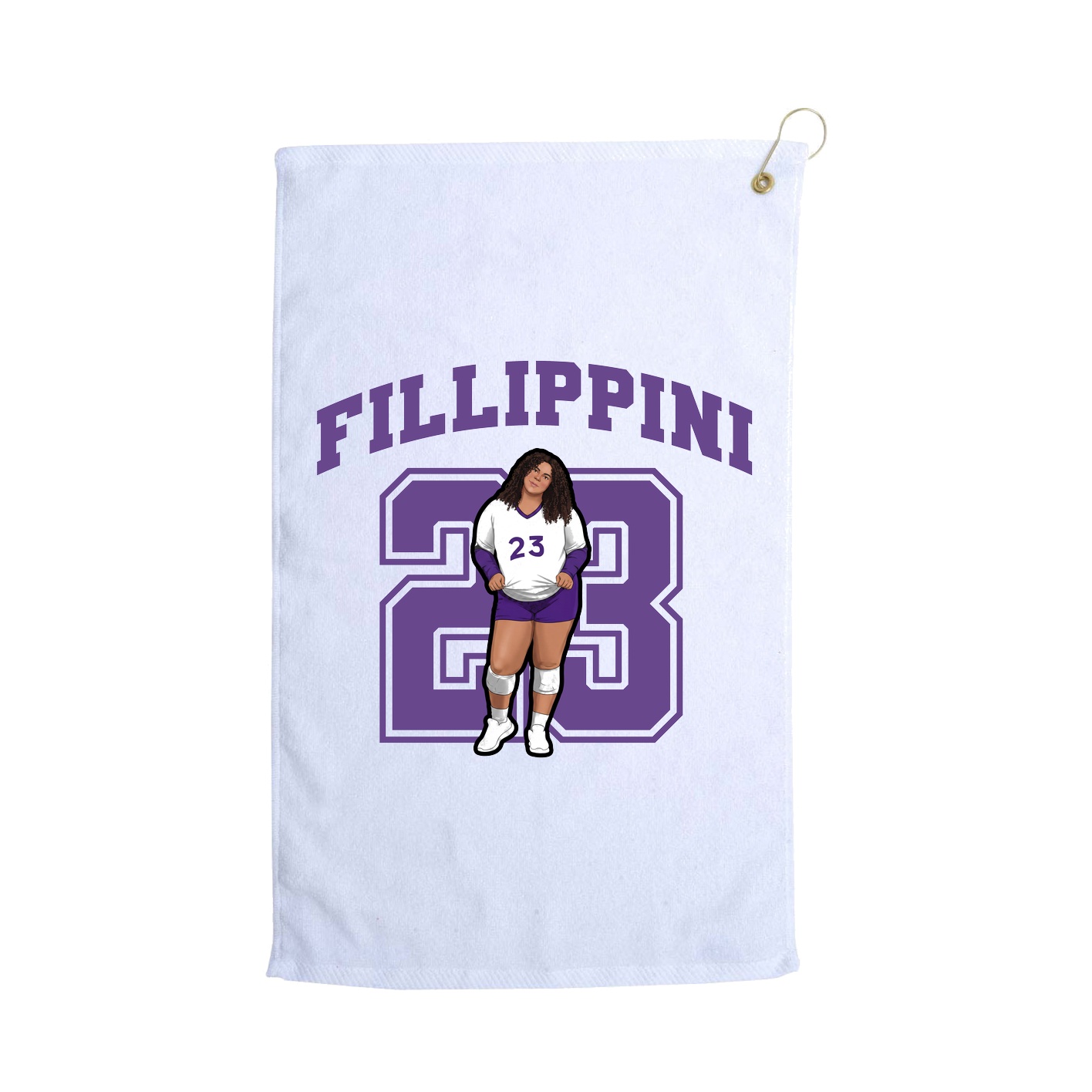 Golf Towel — Number in White