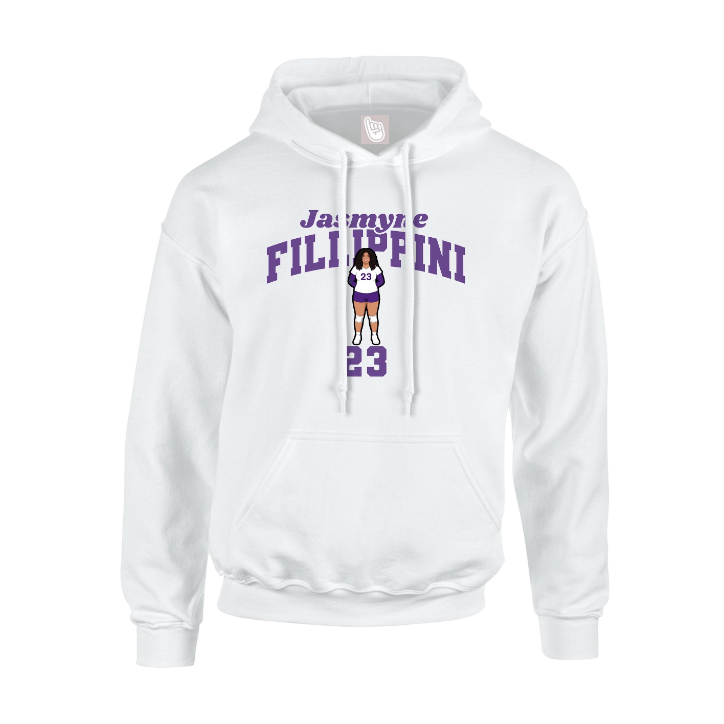 Hoodie — Signature Arch in White