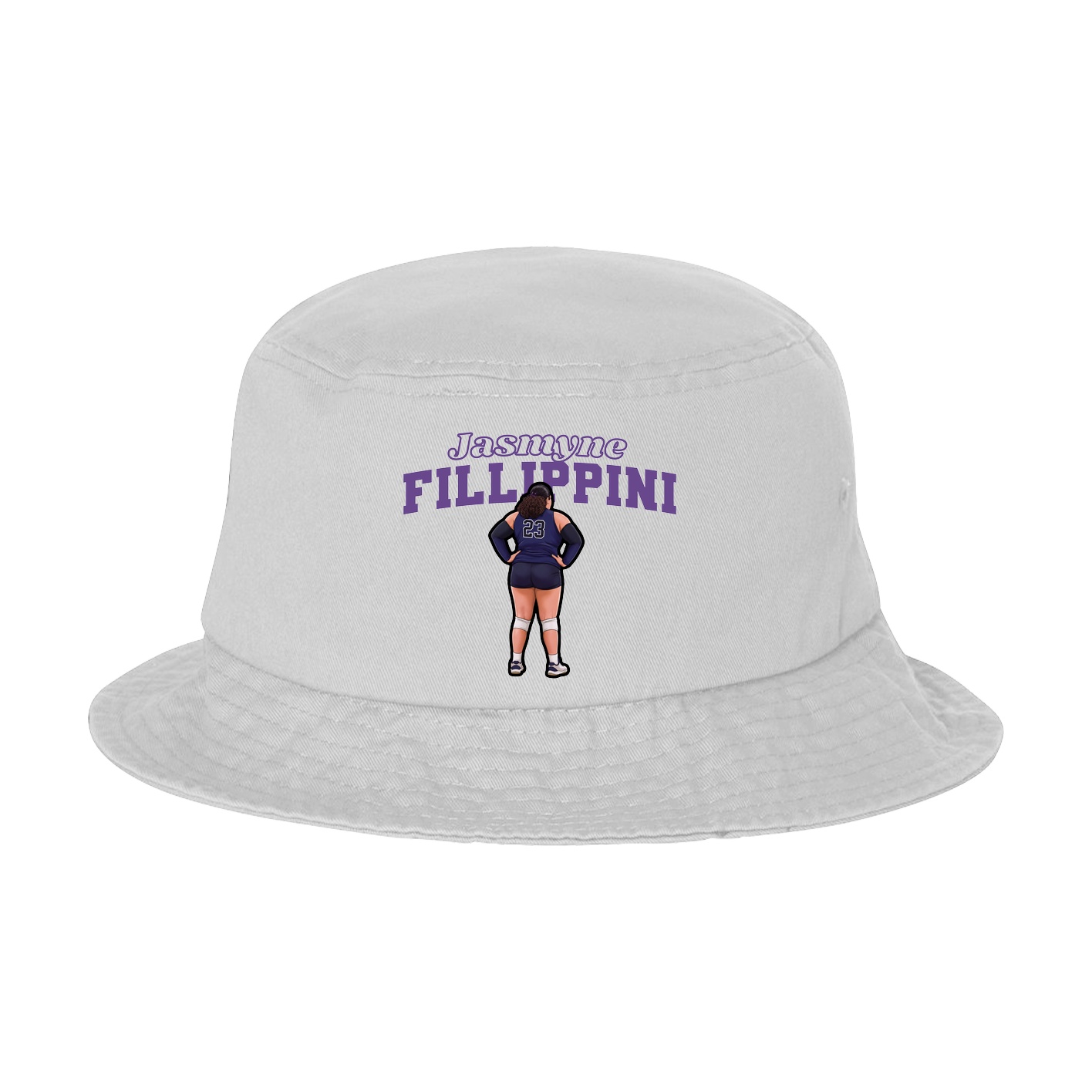 Bucket Cap — Name Arch in White