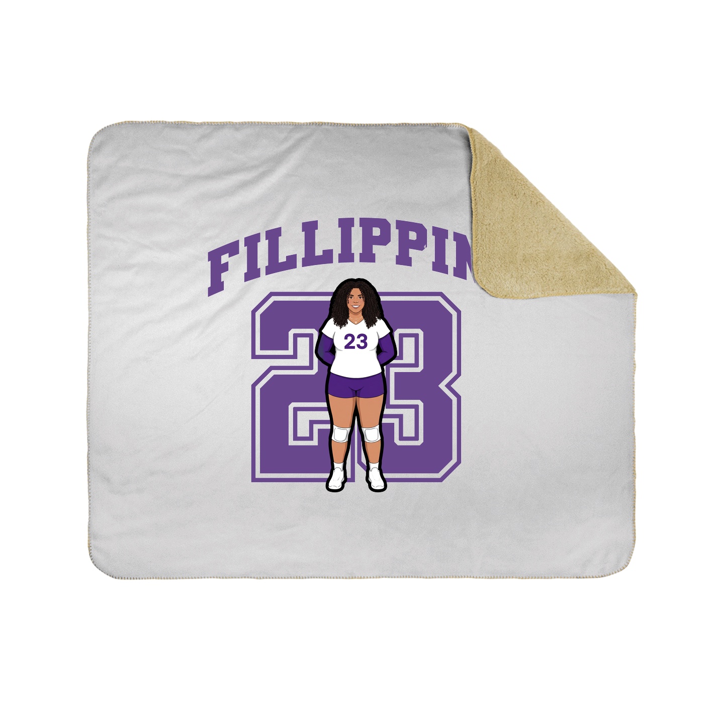 Throw Blanket — Number in White