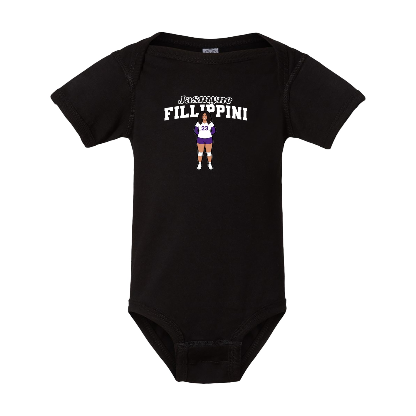 Baby Onesie — Name Arch in Black