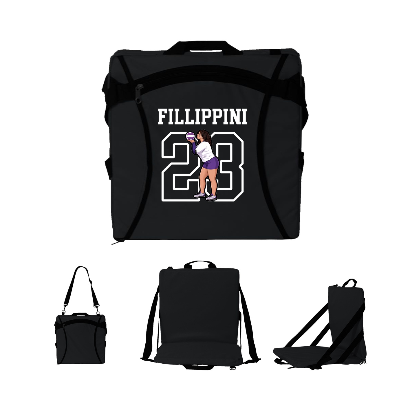 Folding Stadium Seat — Shirsey in Black