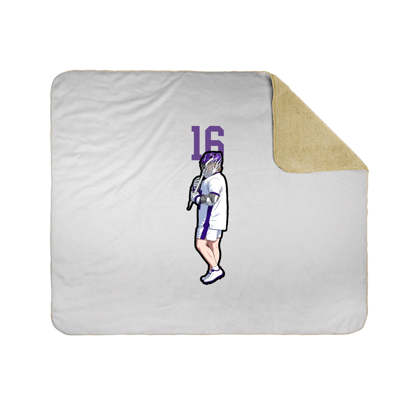 Throw Blanket — Number Top in White