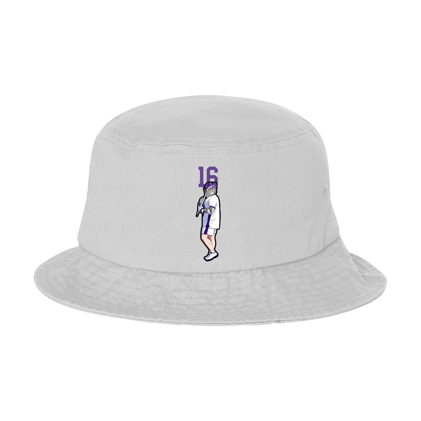 Bucket Cap — Number Top in White