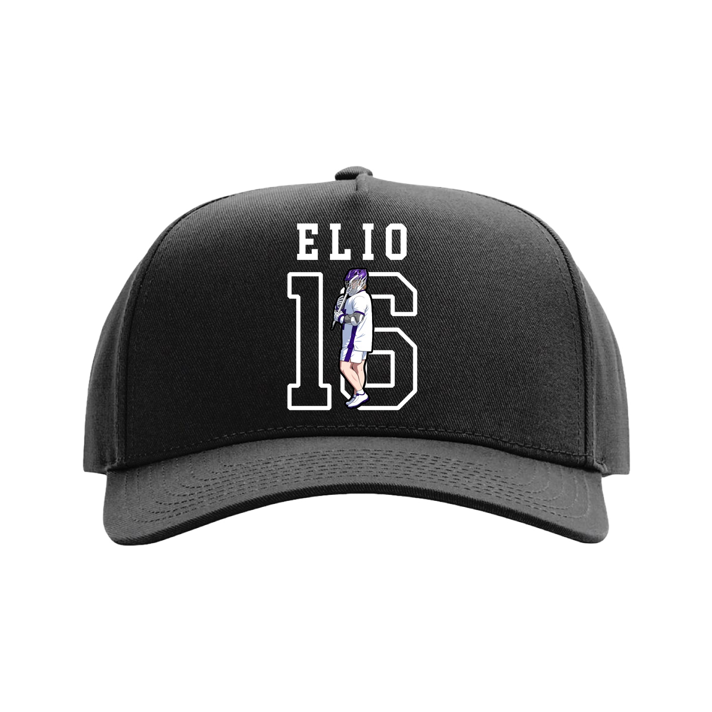 Full Fabric Five-Panel Champ Cap — Shirsey in Black