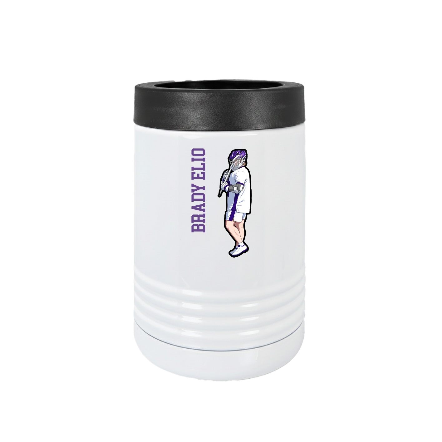 Beverage Holder — Name Vertical in White