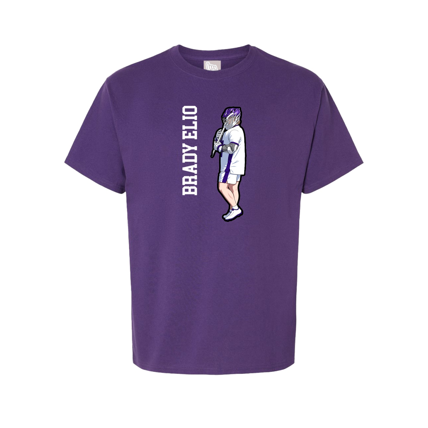 Youth Tee — Name Vertical in Purple
