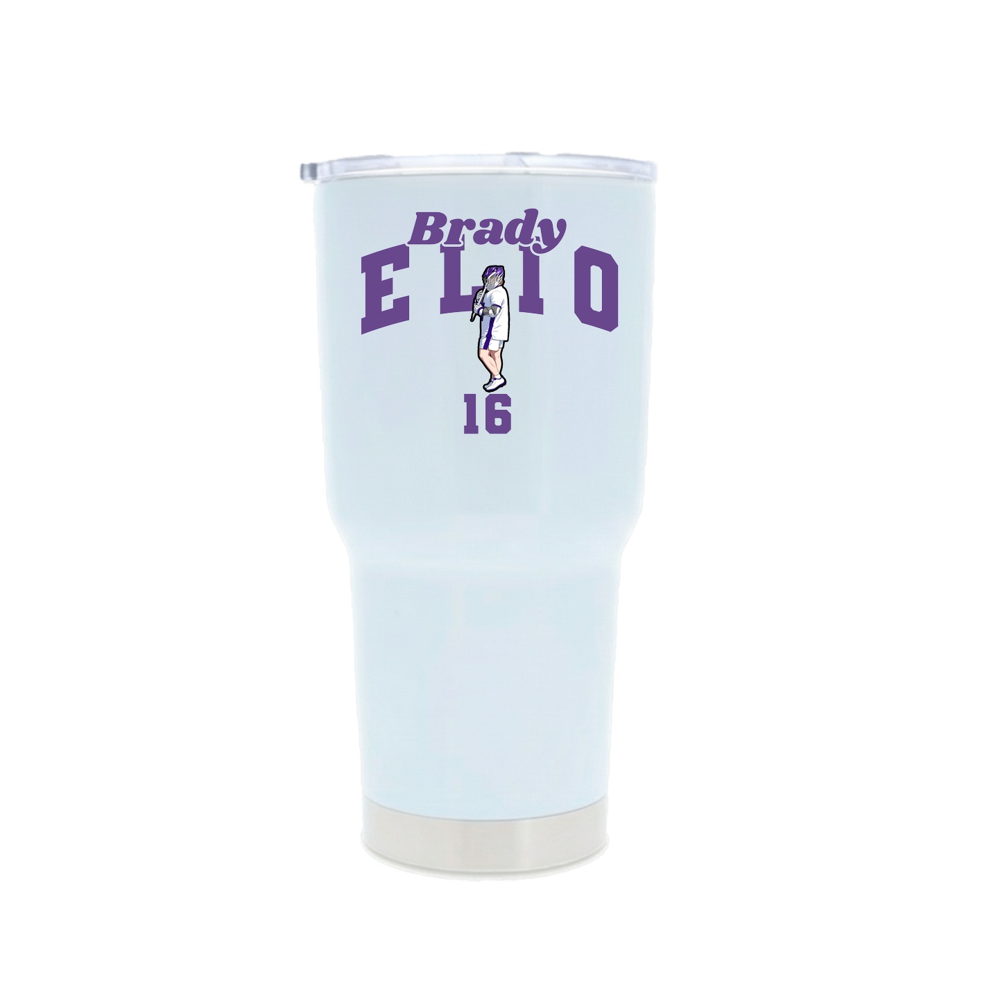 30oz Stainless Steel Tumbler — Signature Arch in White