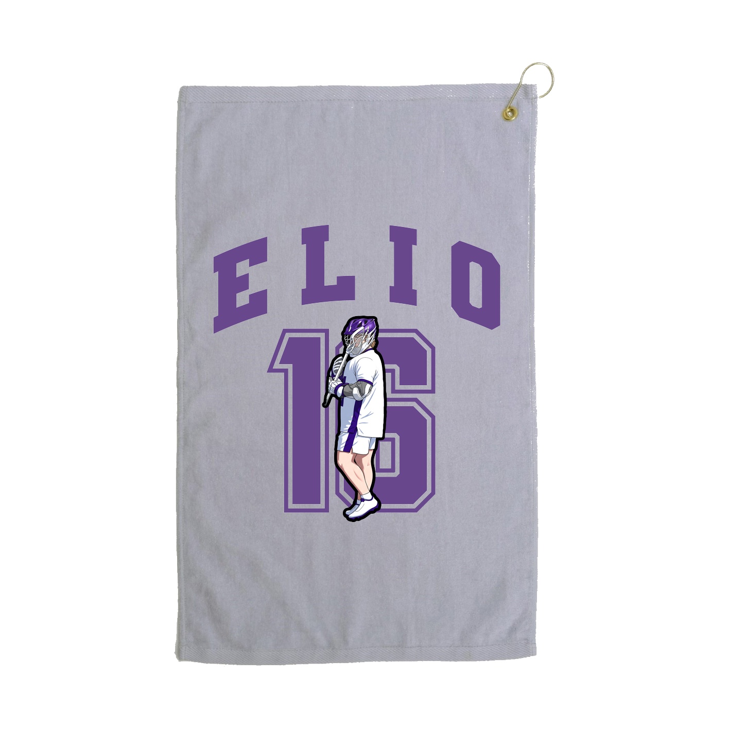 Golf Towel — Number in Grey