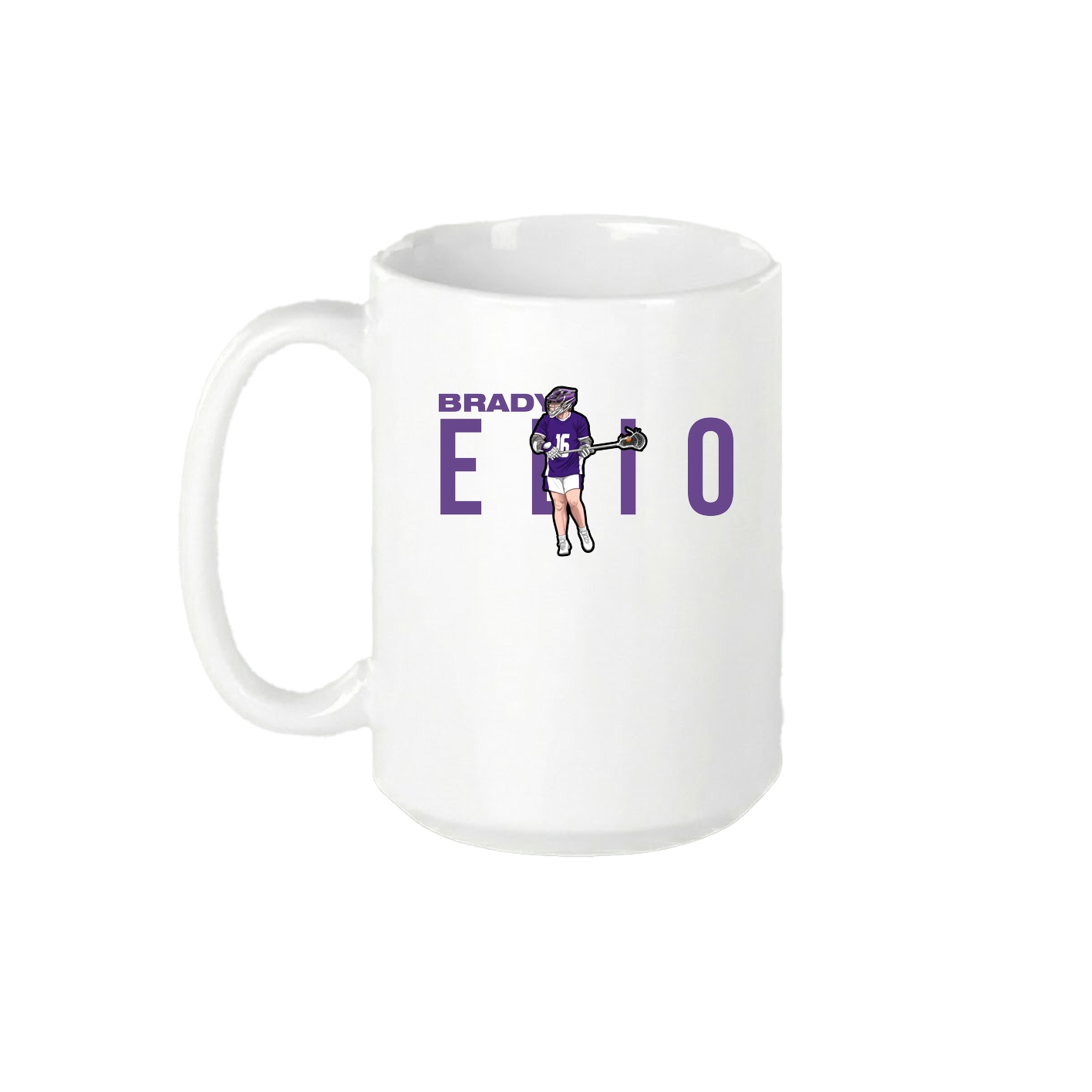 15oz Coffee Mug — Player Name in White