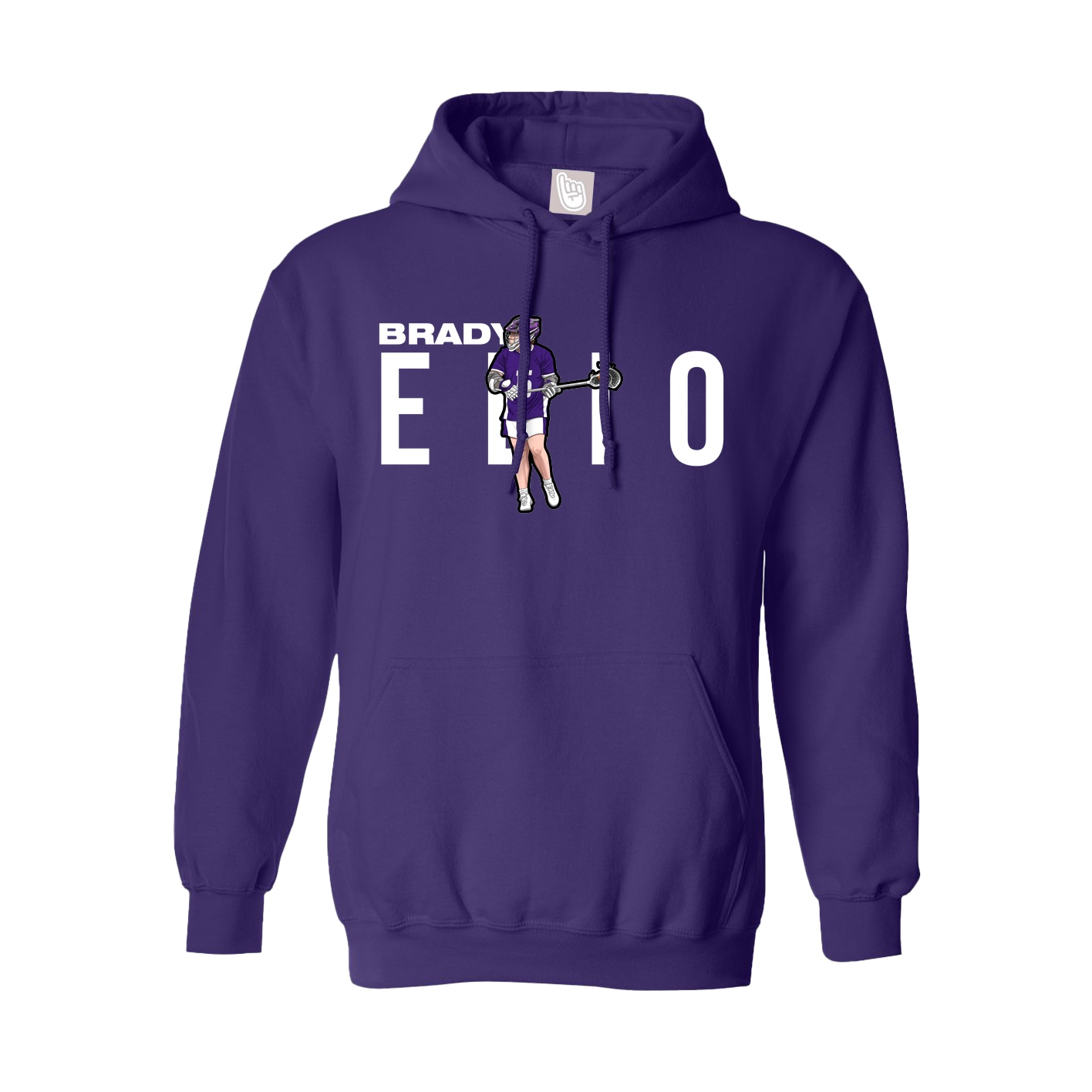 Youth Hoodie — Player Name in Purple