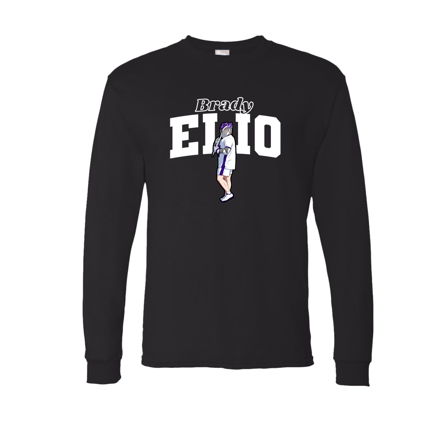 Long Sleeve Tee — Name Arch in Black