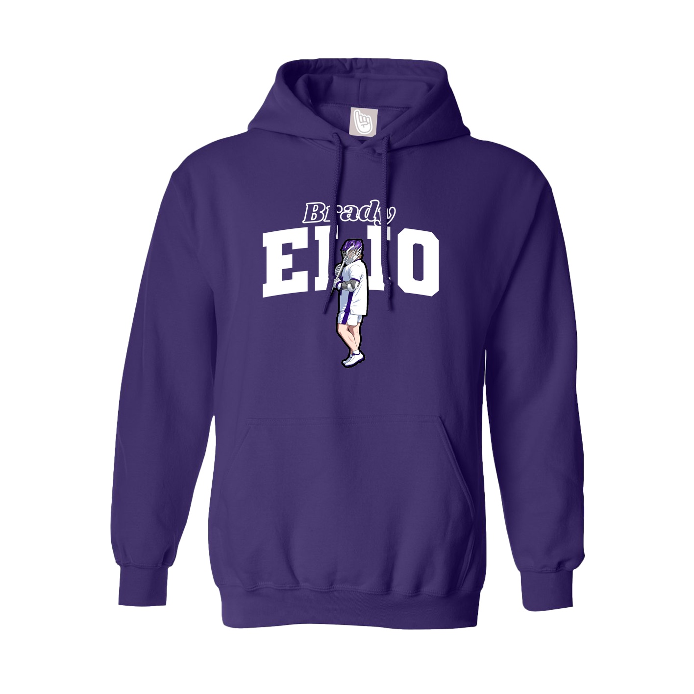 Youth Hoodie — Name Arch in Purple