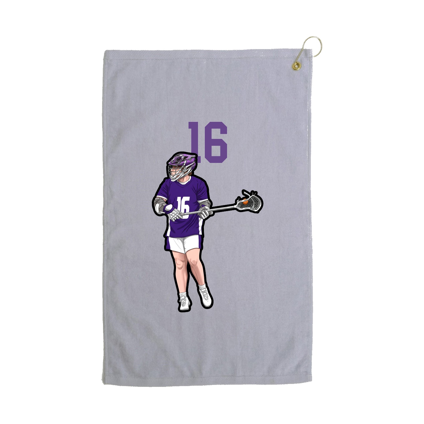 Golf Towel — Number Top in Grey