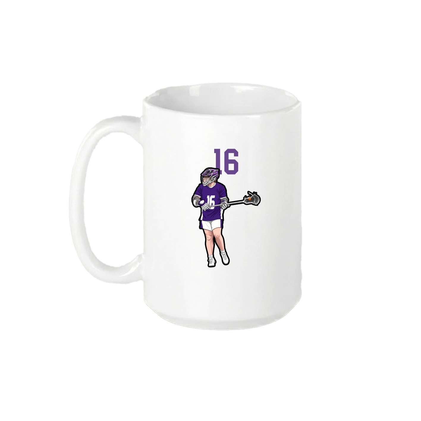 15oz Coffee Mug — Number Top in White