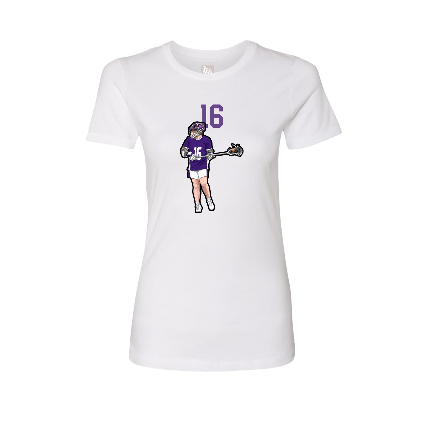 Fitted Women's Tee — Number Top in White