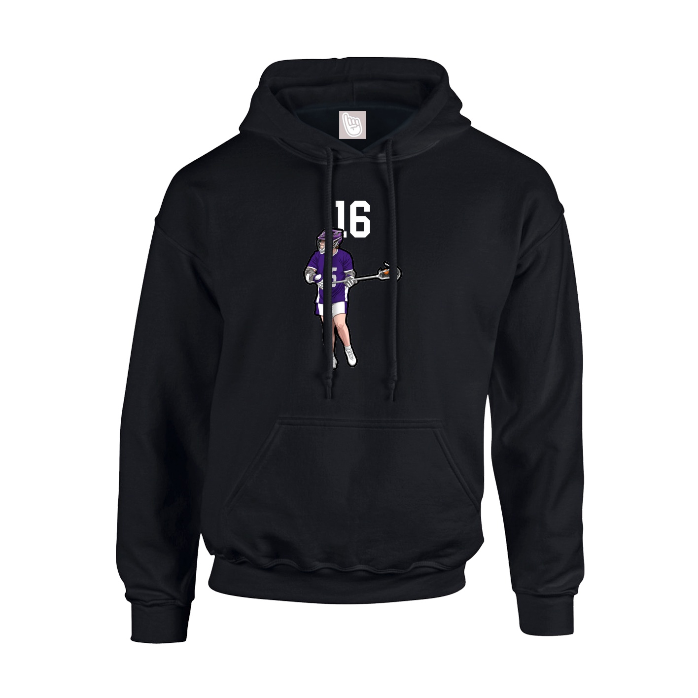 Hoodie — Number Top in Black
