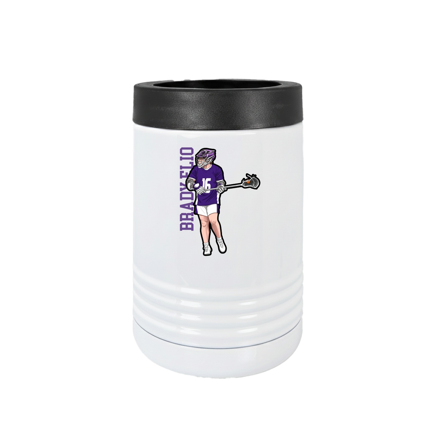 Beverage Holder — Name Vertical in White