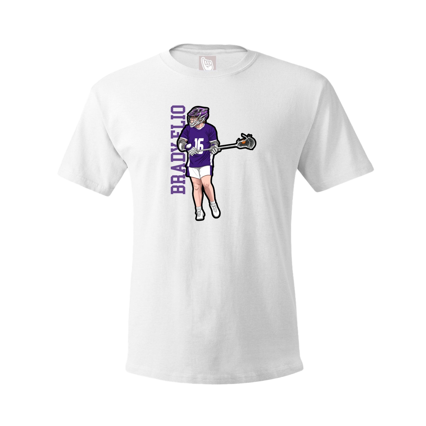 Tee — Name Vertical in White