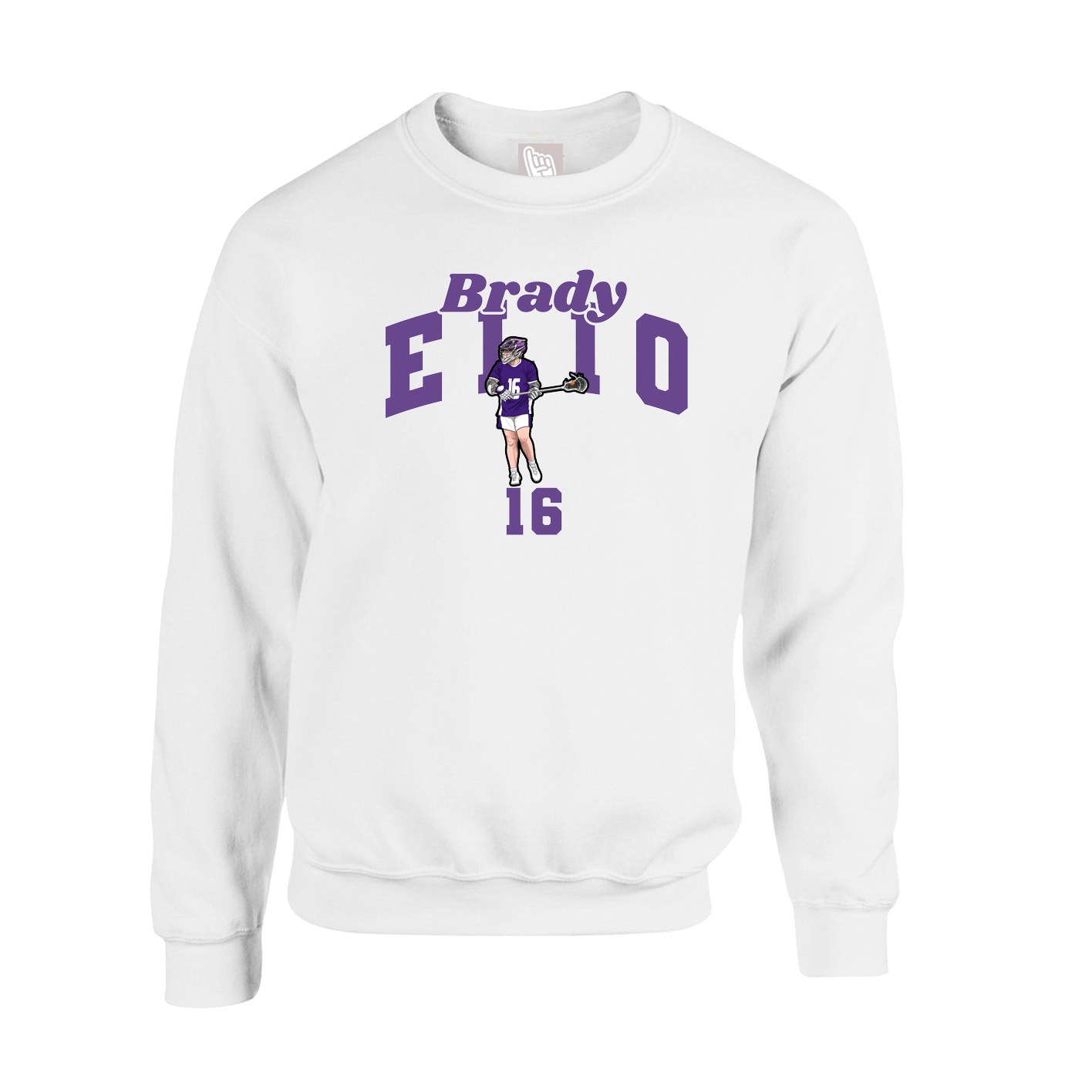 Fleece Crew — Signature Arch in White