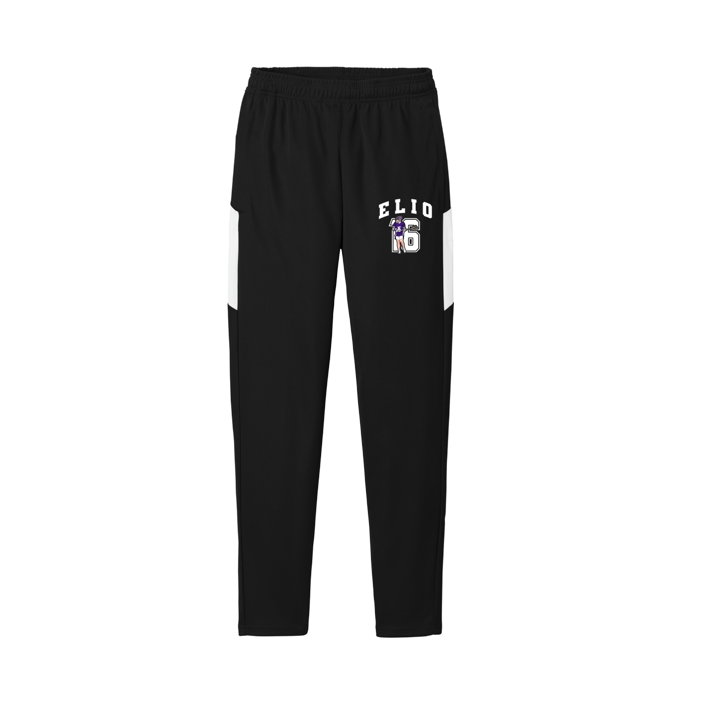 Team Travel Pant — Number in Black/White
