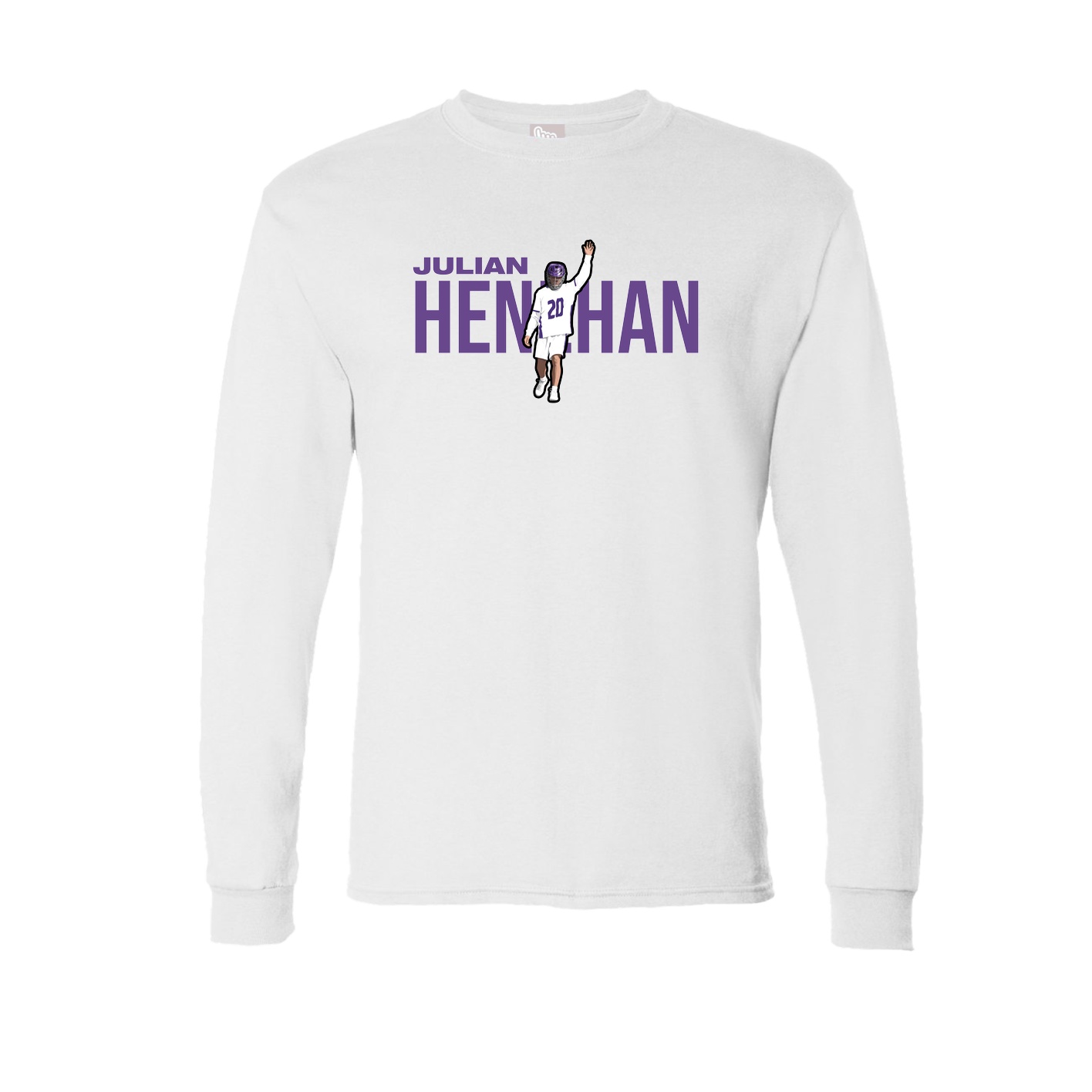 Long Sleeve Tee — Player Name in White